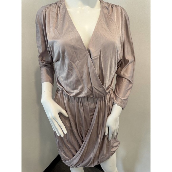 Tibi Dress - Pink Plunging Bubble Hem Mini Sleeve Womens Dress- size S Orig.$495 - Picture 5 of 16